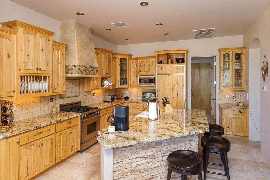 Rustic Kitchen with Glass Asian Style
