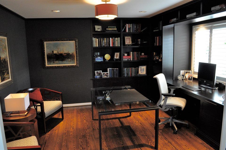 Contemporary Home Office with Ave Six Mid-Back Trinidad Office Chair